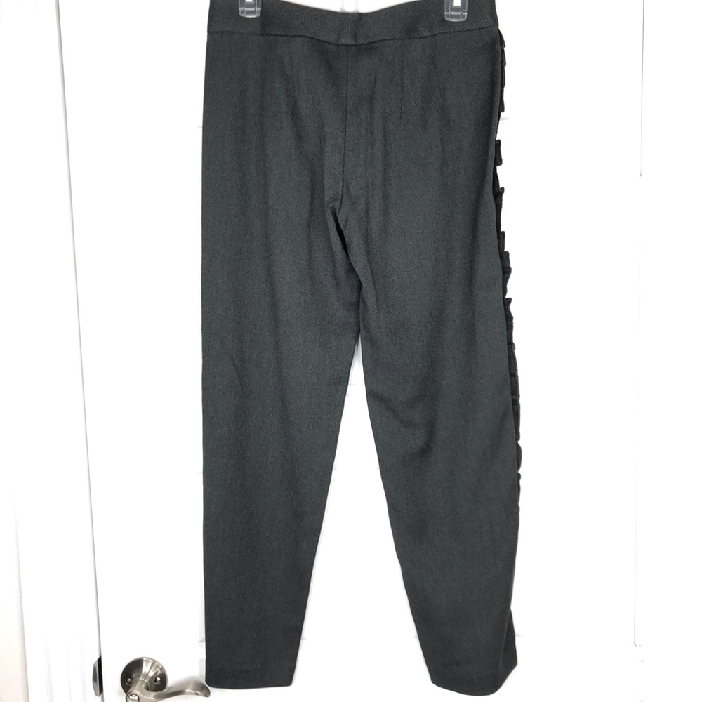CLUB MONACO Gray Pants With Side Ruffle Trim Size 2 - Picture 9 of 13